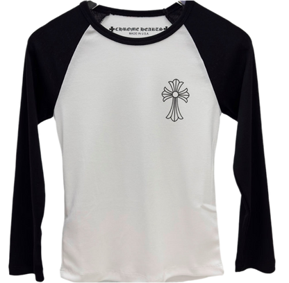 Chrome Heart Women's Black CROSS l/s tee