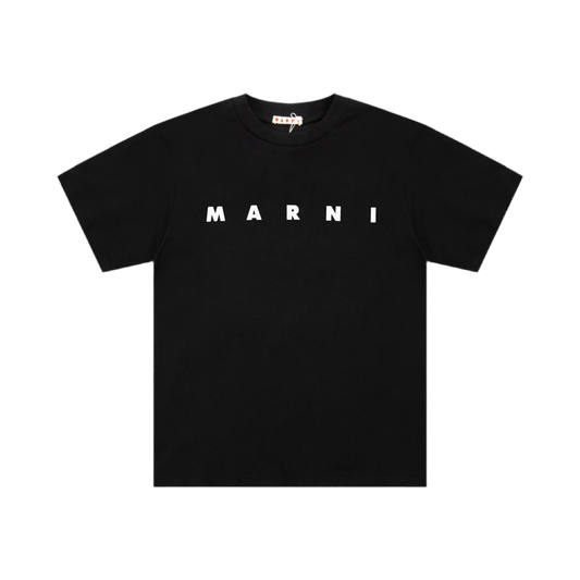 BLACK MARNI Logo Print T-Shirt