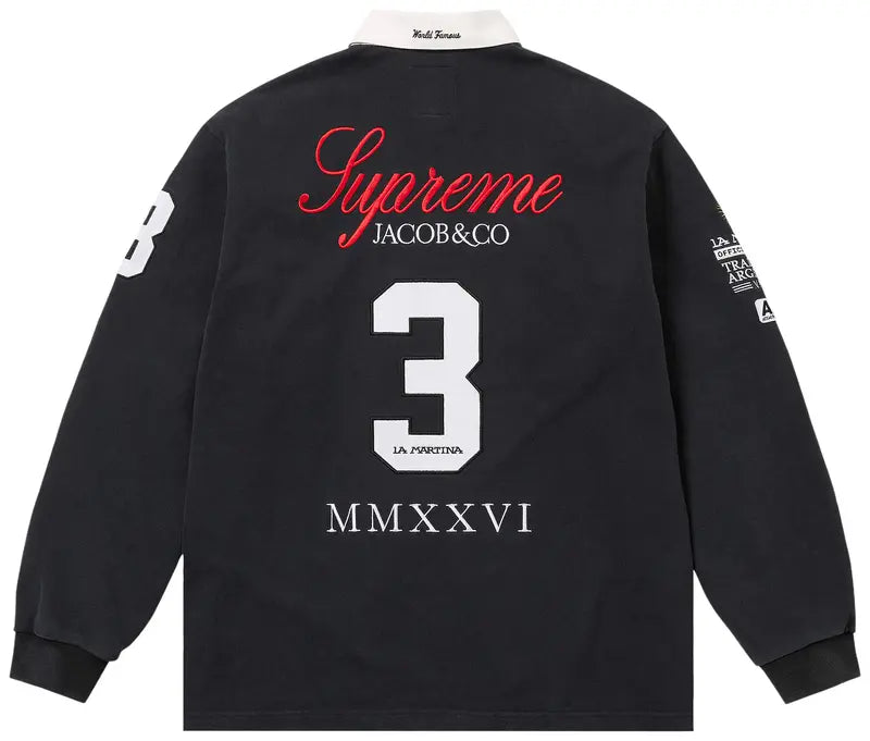 aSupreme x La Martina x Jacob & Co Rugby 'Black'