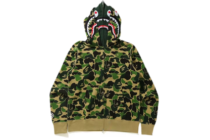 BAPE Big ABC Camo Shark Wide Full Zip Double Hoodie
Green