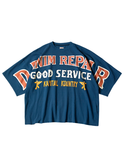 Denim Repair Kapital Jersey Huge Tee BLUE