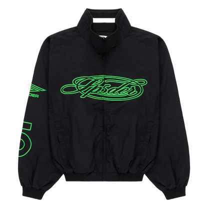 BLACK SCRIPT WARM UP JACKET SP5DER