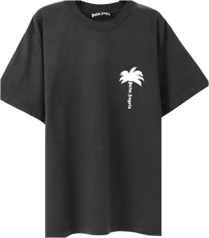 Palm Angels Palm tree-print cotton tee Vintage Grey