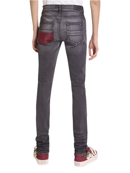 AMIRI Lurex Mx1 Distressed Skinny Jeans