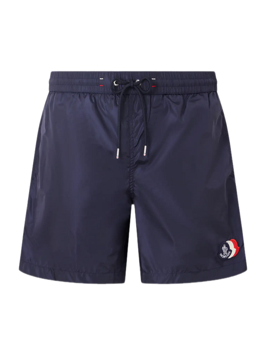 MONCLER
Slim-Fit Mid-Length Logo-Appliquéd Swim Shorts