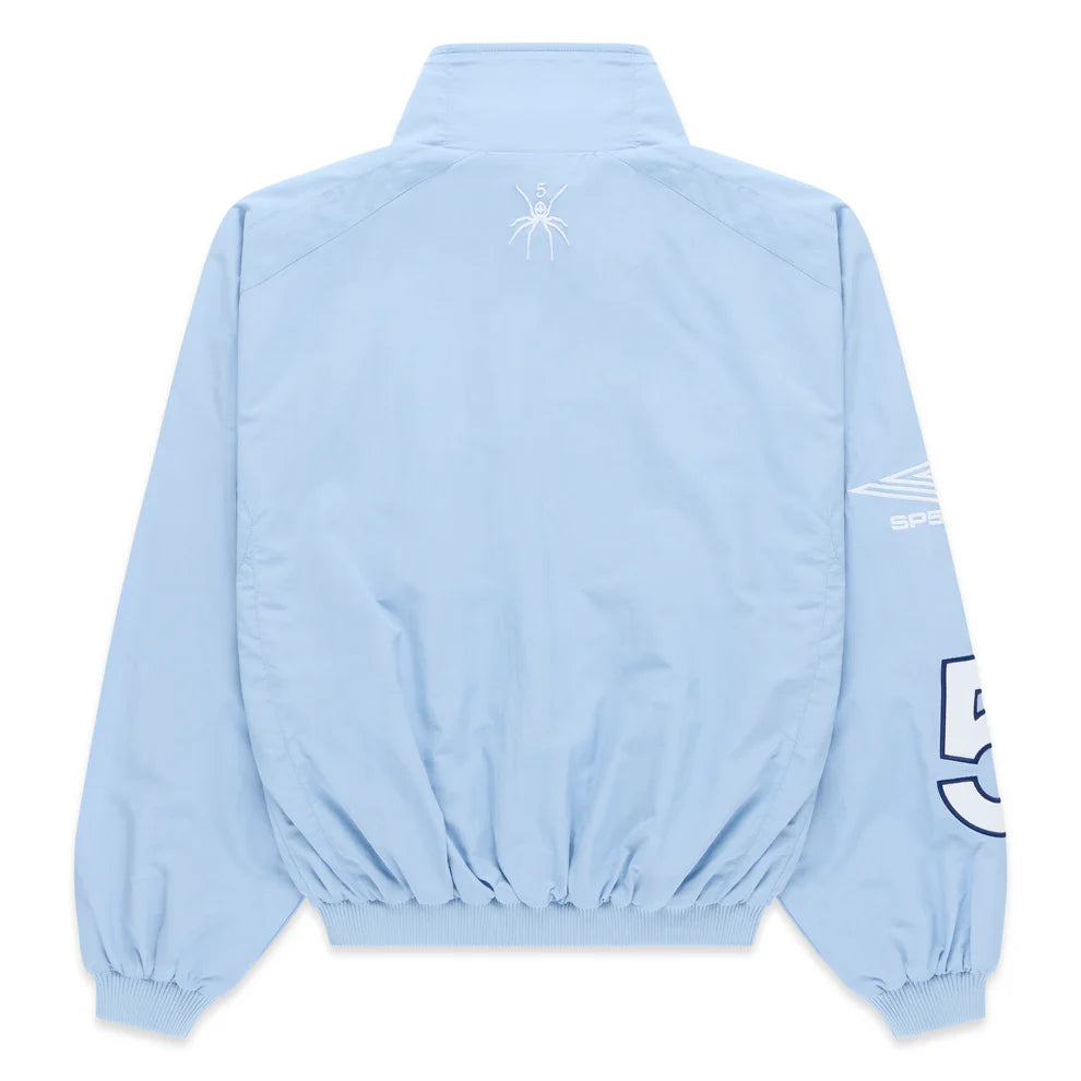 BLUE SCRIPT WARM UP JACKET SP5DER