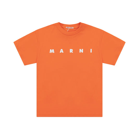 MARNI  Logo Print T-Shirt in Orange