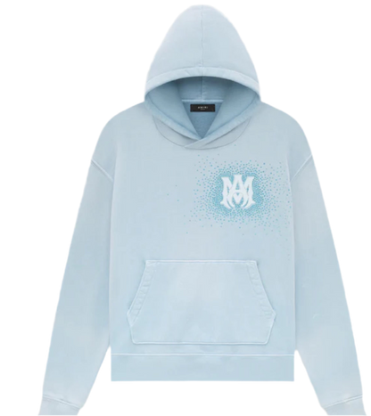 Amiri CRYSTAL BURST HOODIE- ASHLEY BLUE