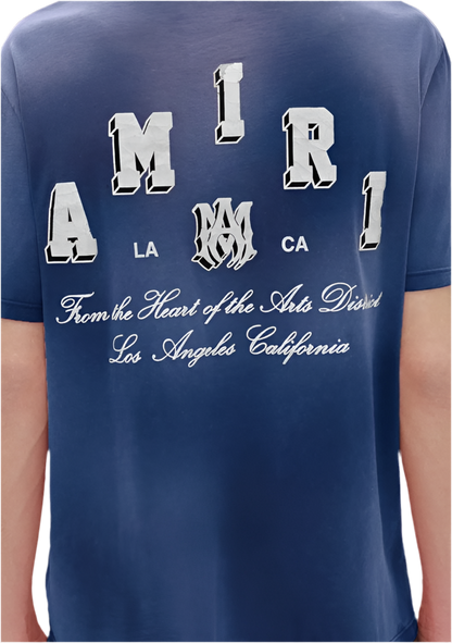 Amiri VINTAGE COLLEGIATE TEE – BLUE