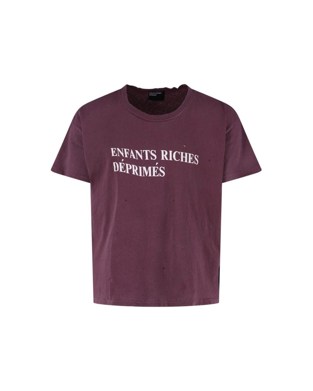 Enfants Riches Déprimés Classic Logo T-Shirt in "Mud Red