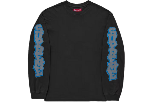 Supreme Cracked Sleeve L/S Top
Washed Black