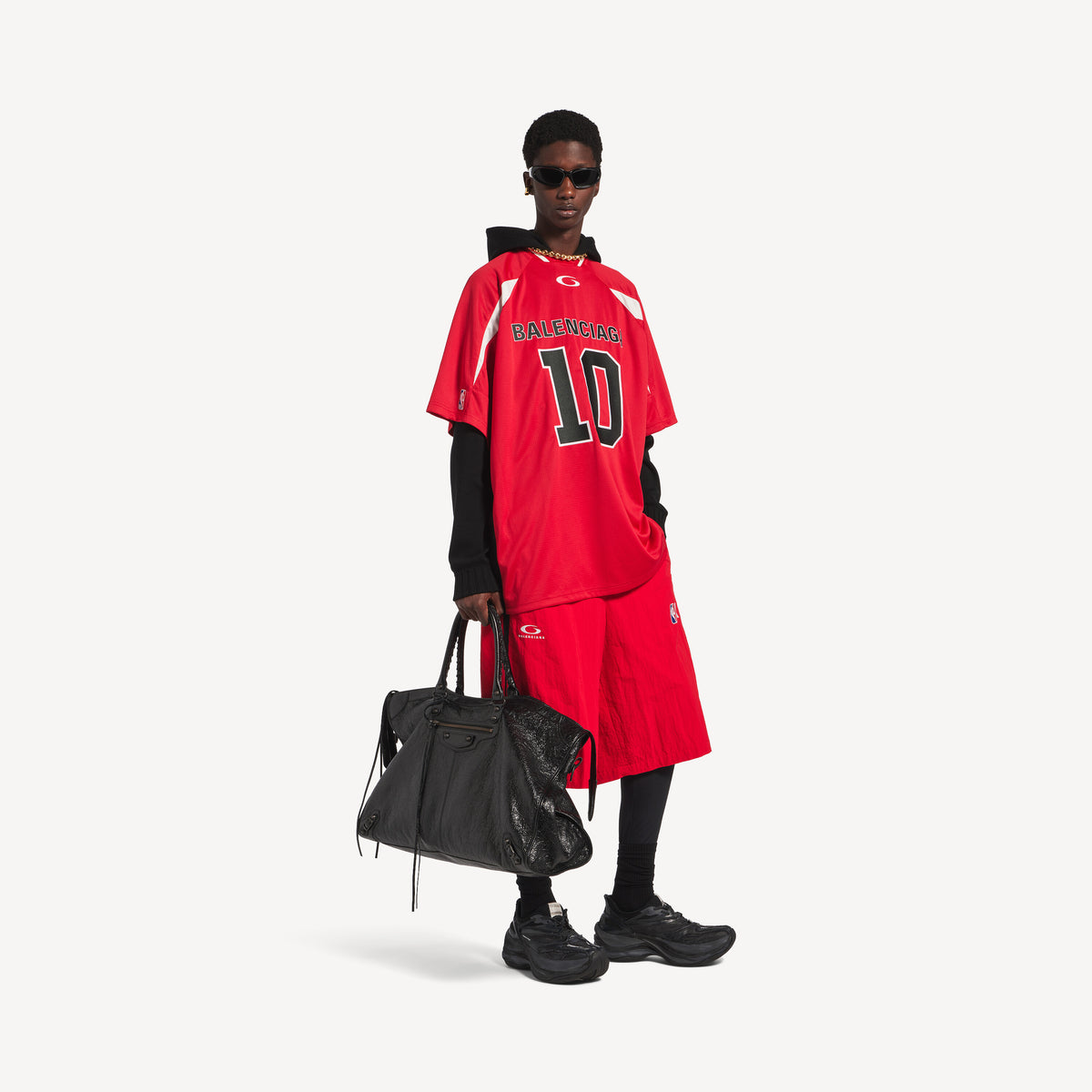 Balenciaga x NBA #10 Red Mesh Jersey / Oversized T-Shirt