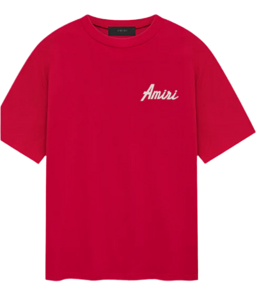 AMIRI CITY TEE Red x creme logo