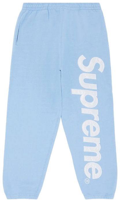 Supreme Satin Appliqué Sweatpant 'Light Blue'