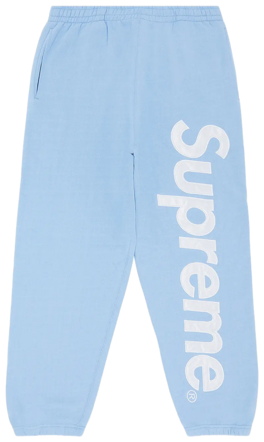 Supreme Satin Appliqué Sweatpant 'Light Blue'