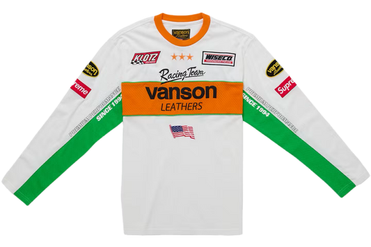 Supreme Vanson Leathers L/S Top
White