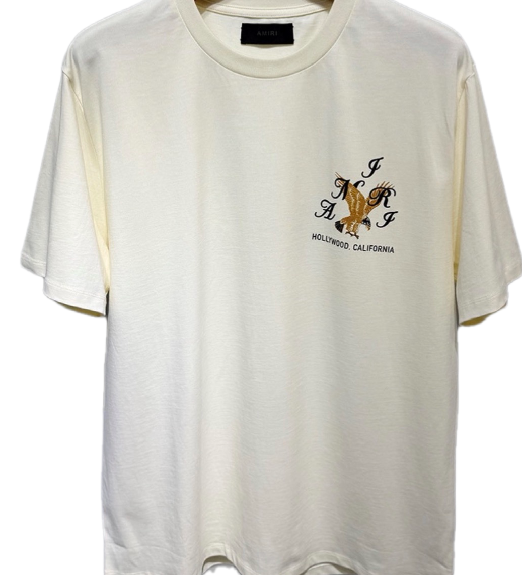 AMIRI eagle cotton T-shirt Crème