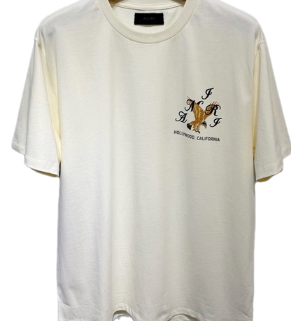 AMIRI eagle cotton T-shirt Crème