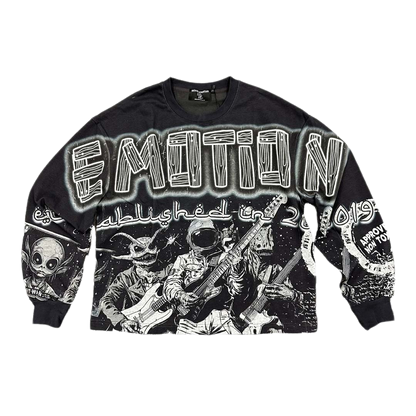 Mixed Emotions Astro Long Sleeve Black Tee