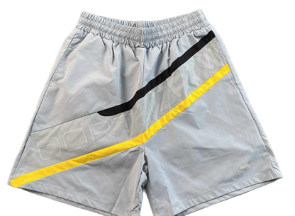 Corteiz Mesh Shorts Diagonal Logo Grey