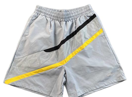 Corteiz Mesh Shorts Diagonal Logo Grey