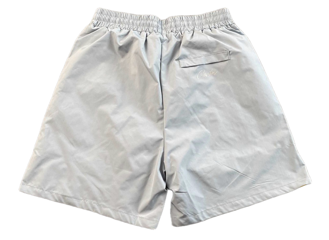 Corteiz Mesh Shorts Diagonal Logo Grey