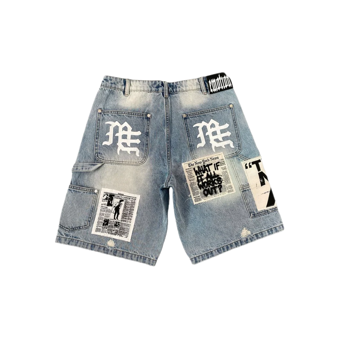 MIXED EMOTION| DENIM SHORTS BLUE