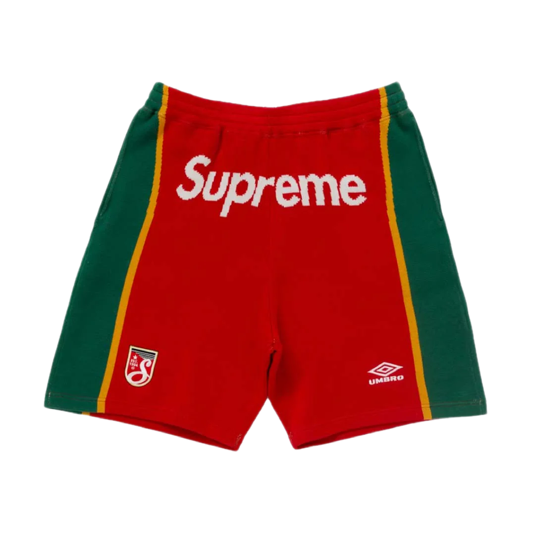 Supreme Umbro Knit Shorts Red