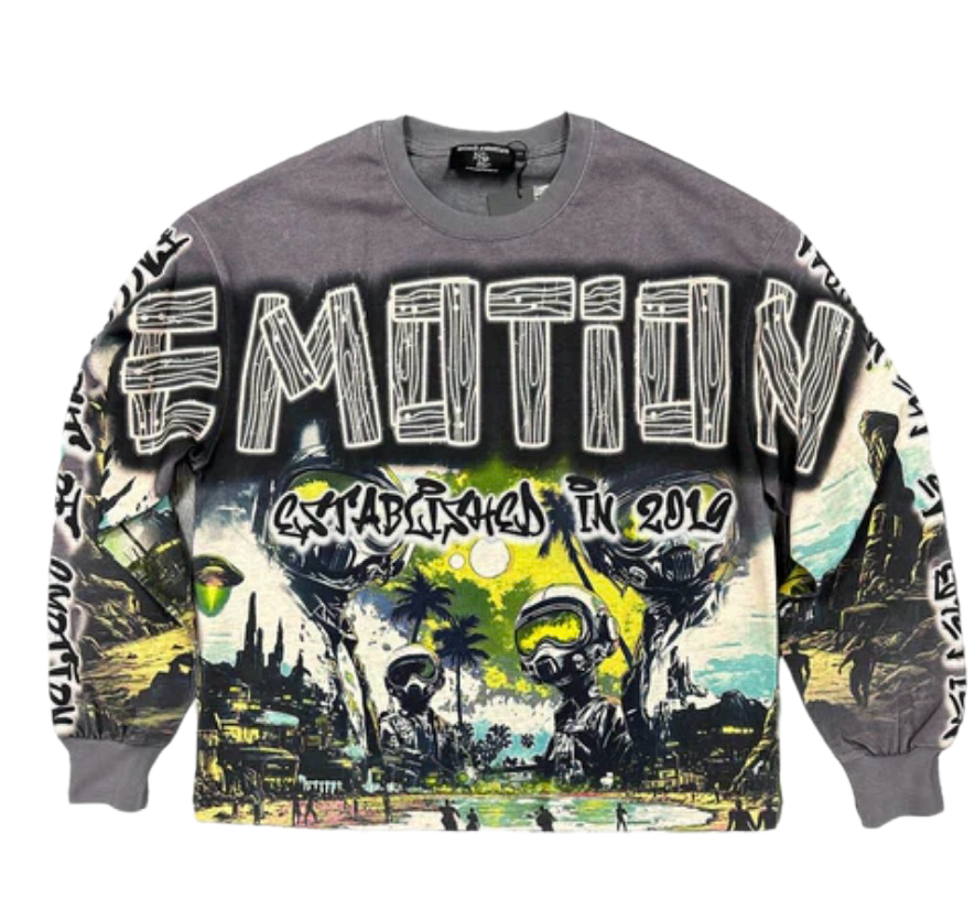 Mix emotion Grey UFO long sleeve