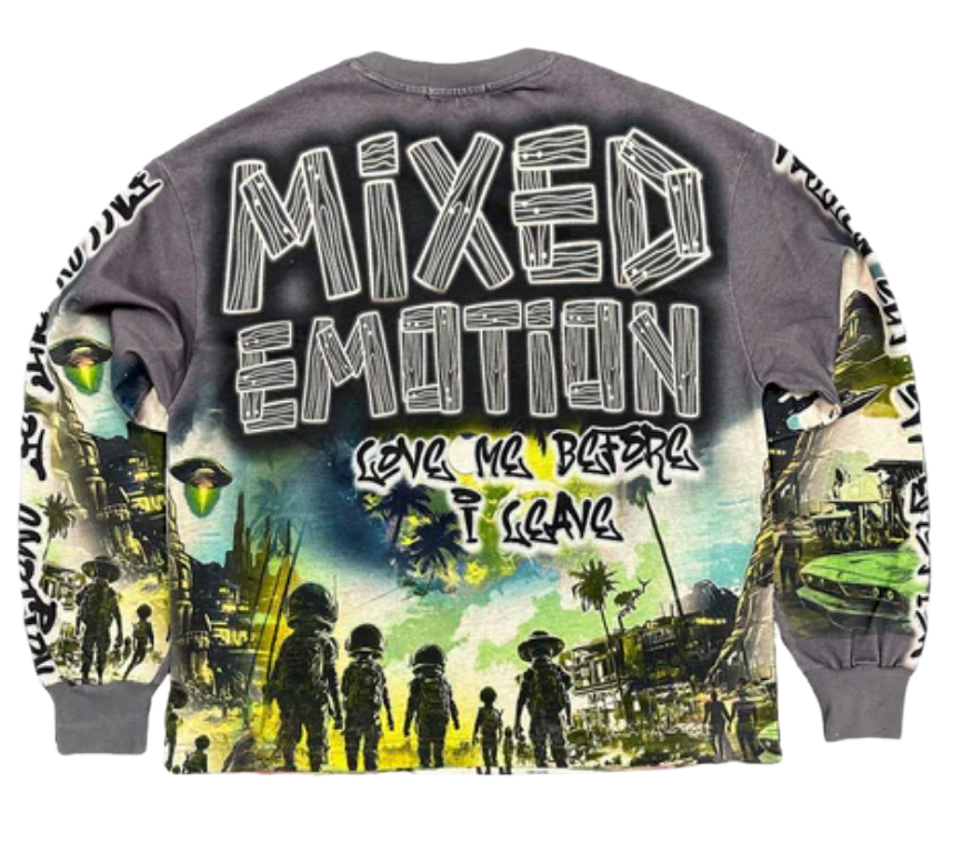 Mix emotion Grey UFO long sleeve