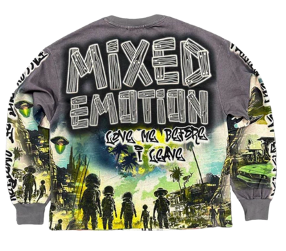 Mix emotion Grey UFO long sleeve