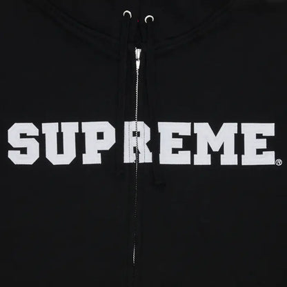 Supreme Collegiate Appliqué Zip Up Hooded Sweatshirt 'Black'