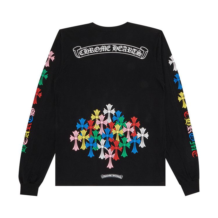 Chrome Hearts Multi-Color Cross Long Sleeve T-Shirt "Black"