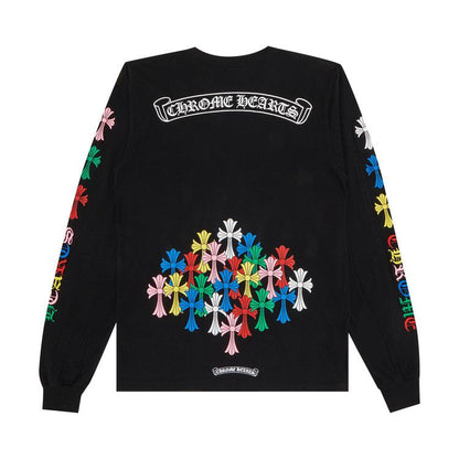 Chrome Hearts Multi-Color Cross Long Sleeve T-Shirt "Black"