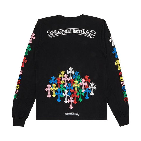 Chrome Hearts Multi-Color Cross Long Sleeve T-Shirt "Black"