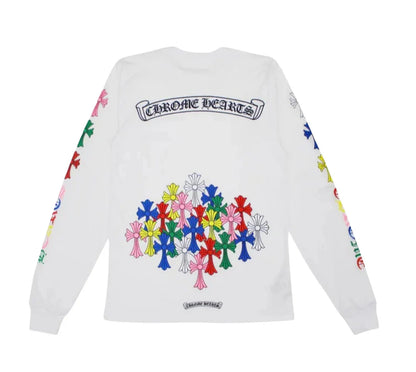 Chrome Hearts Multi Color Cross Cemetery L/S T-shirt
White