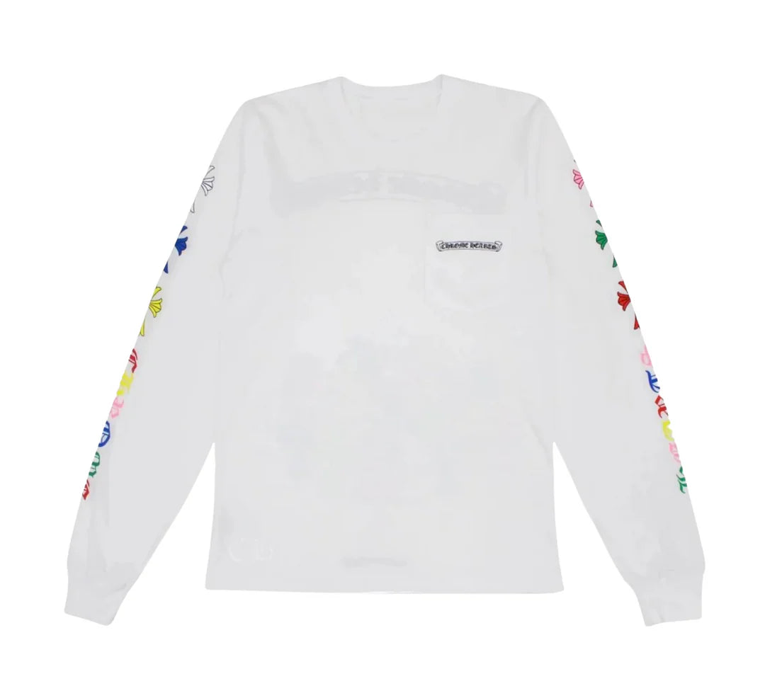 Chrome Hearts Multi Color Cross Cemetery L/S T-shirt
White