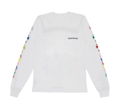 Chrome Hearts Multi Color Cross Cemetery L/S T-shirt
White