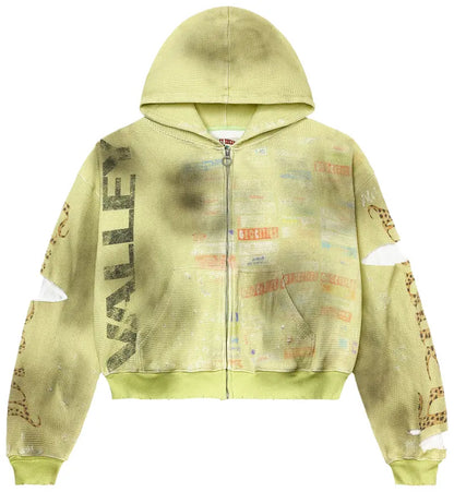 GLITCH ZIP UP [HACK GREEN]