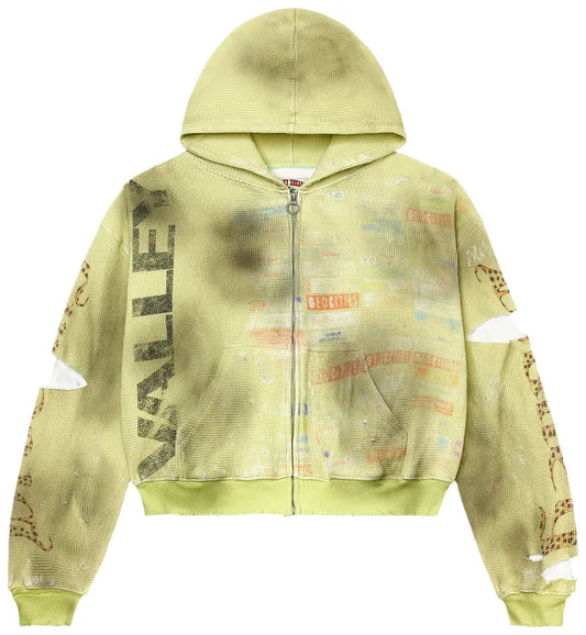GLITCH ZIP UP [HACK GREEN]